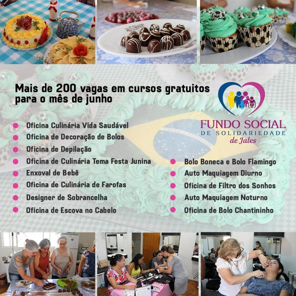 Fundo Social oferece mais de 200 vagas em cursos gratuitos no mês de junho