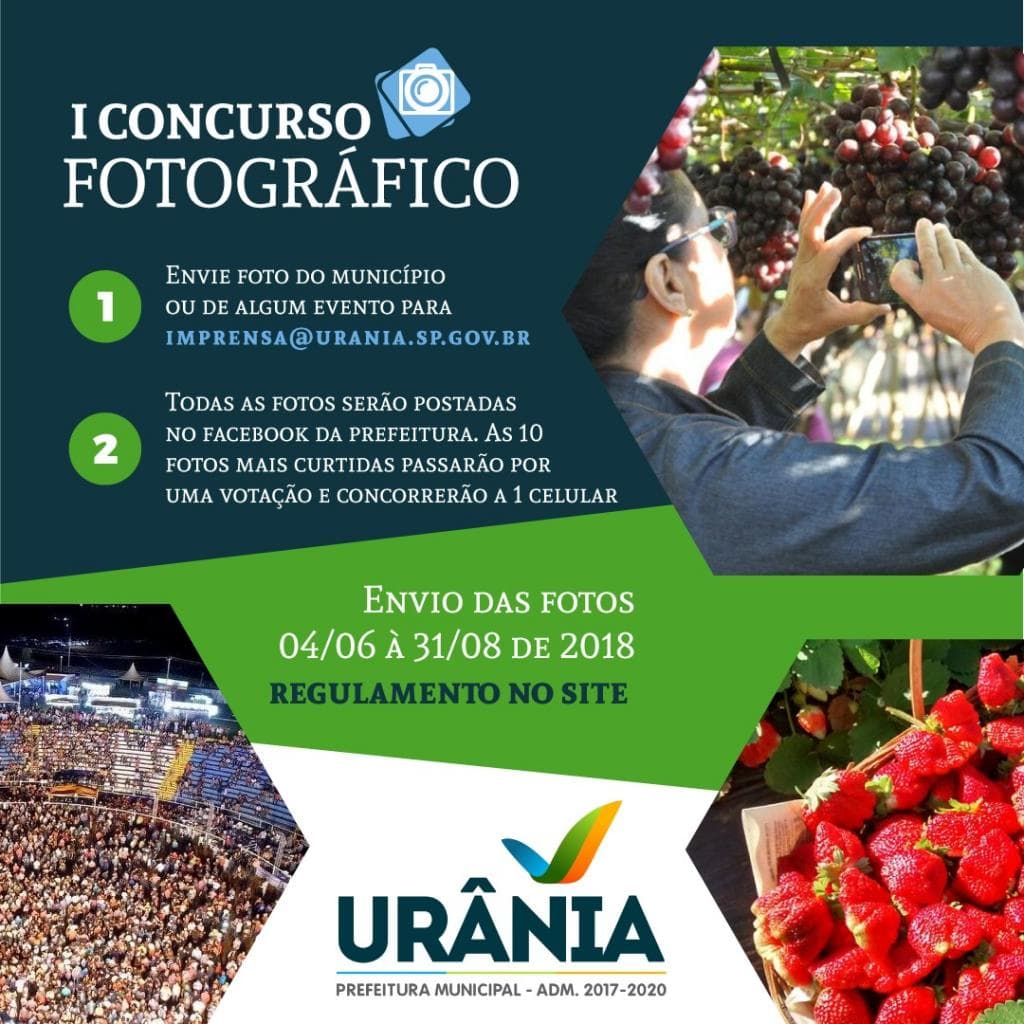 Prefeitura Municipal de Urânia lança I Concurso Fotográfico
