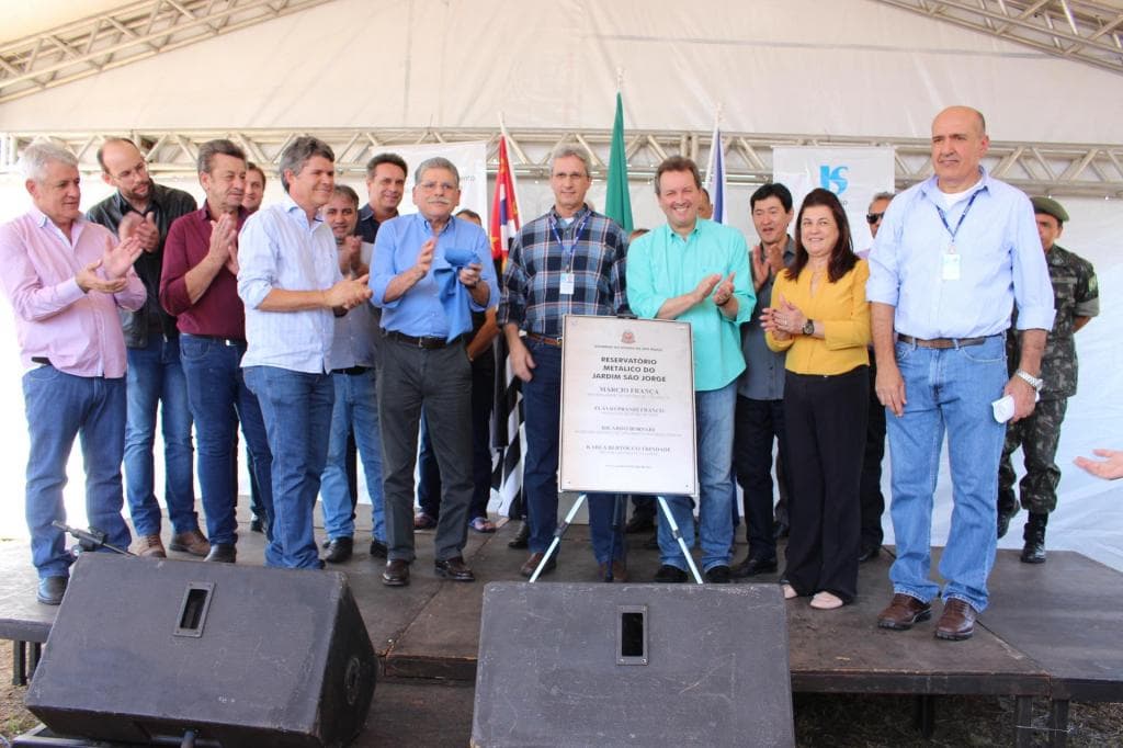 Secretário de Estado e prefeito Flá participam da inauguração do Reservatório de Água Tratada do Jardim São Jorge