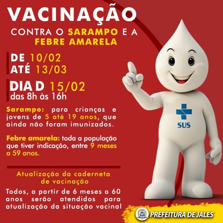 Começa em Jales a Campanha de Vacinação Contra o Sarampo
