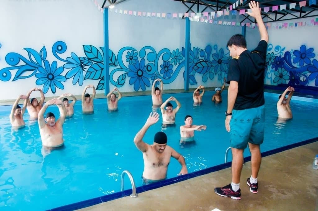 Iniciada a segunda turma masculina de hidroginástica de Urânia