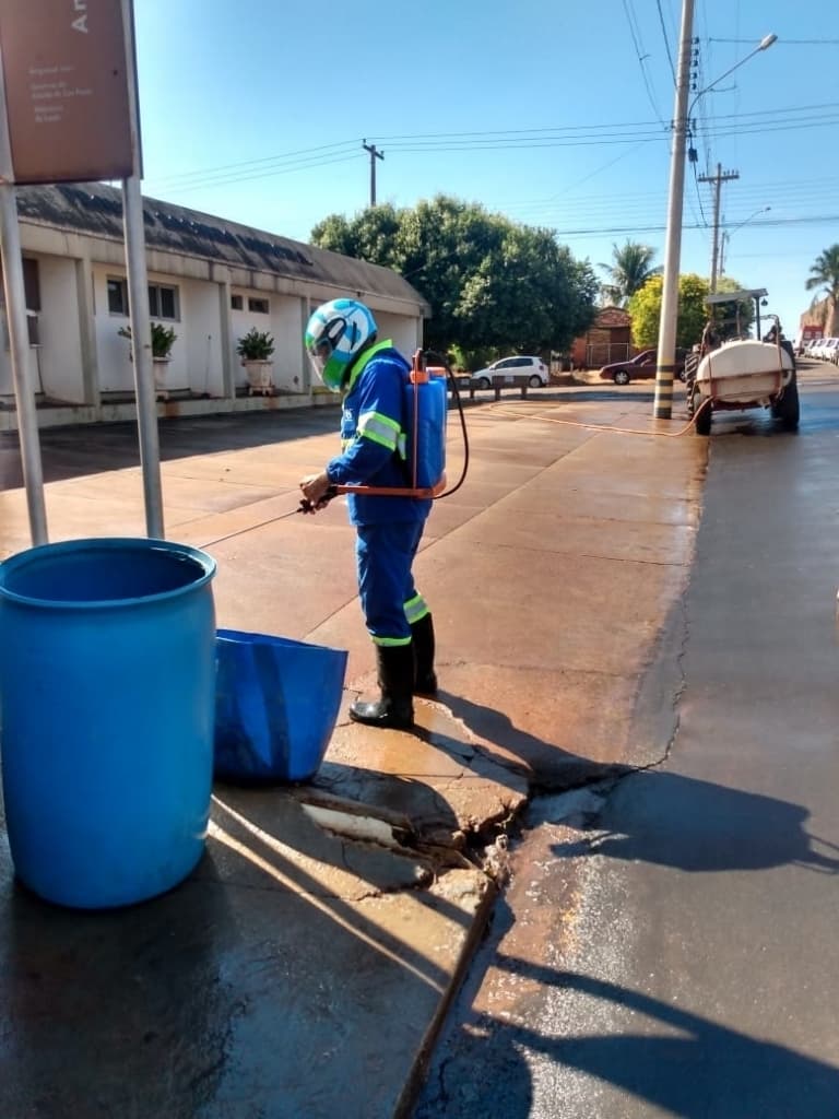 SABESP e Prefeitura de Santa Albertina firmam parceria e higienizam locais da cidade para o combate do novo coronavírus