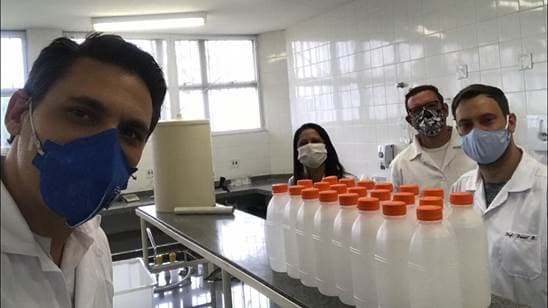 Etecs e Fatecs produzem mais de 1,5 tonelada de álcool em gel