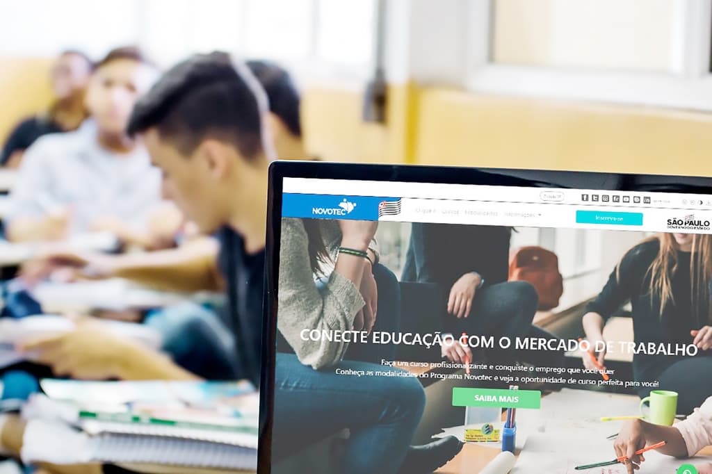 Governo de SP abre mais 10 mil vagas do Programa Novotec Virtual para alunos do ensino médio da rede estadual