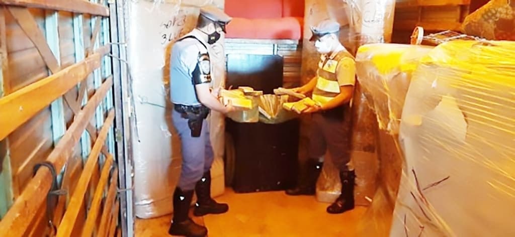 Polícia apreende 391 tabletes de maconha em caminhão que estava a caminho de Jales