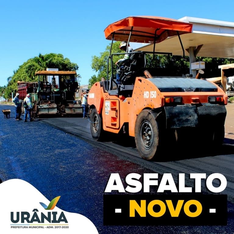 Prefeitura de Urânia realizará obras de recapeamento e pavimentação asfáltica