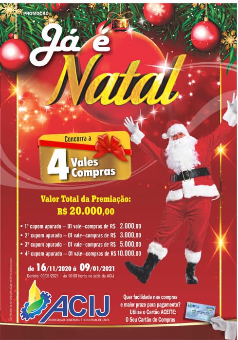 Comerciantes da região de Jales ainda podem adquirir cupons da promoção “Já é Natal”