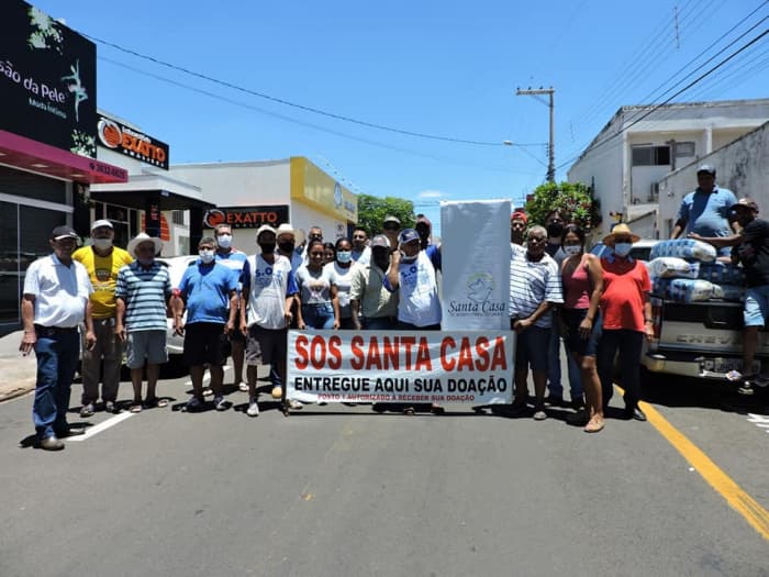 Voluntários de Santa Albertina arrecadam mais de sete toneladas de alimentos para a Santa Casa de Jales