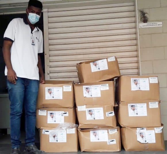 Gustavo Mioto arrecada 800 protetores faciais para Santa Casa de Votuporanga