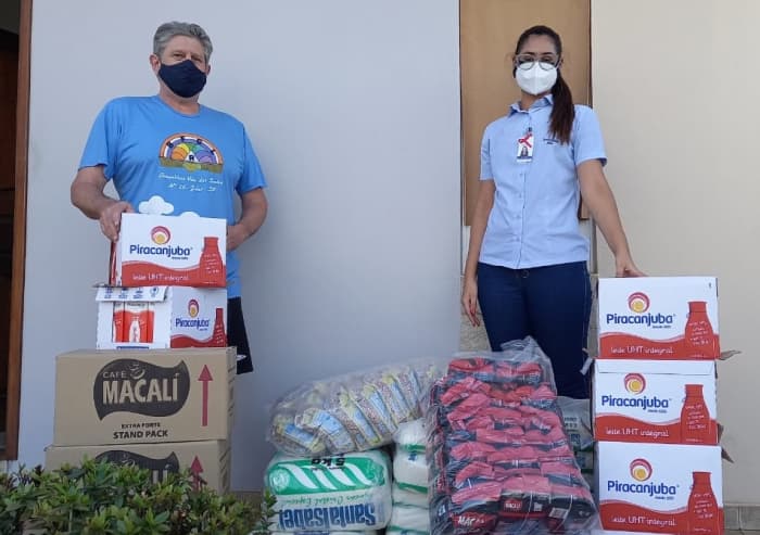 Santa Casa de Jales recebe doação de 327 kg de alimentos da Ordem Internacional Arco-Íris