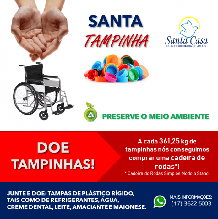Santa Casa de Jales: Projetos “Santa Tampinha” e “Lacre do Bem” já arrecadaram juntos meia tonelada