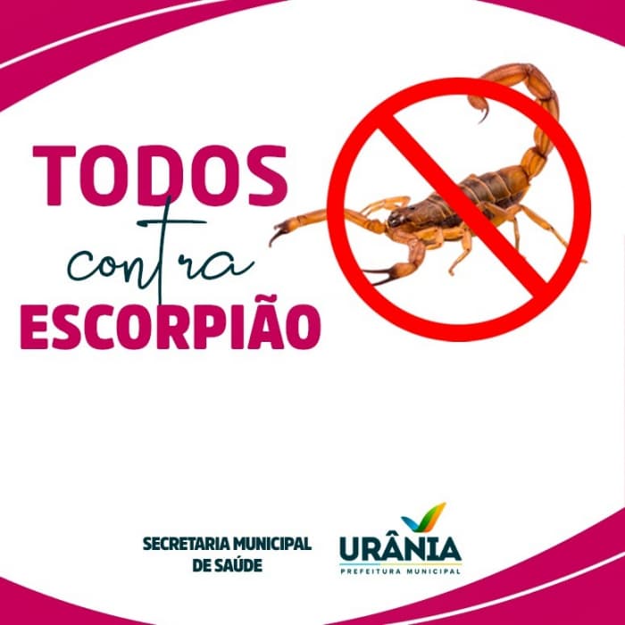 Secretaria de Saúde de Urânia reforça informações para o controle de escorpião