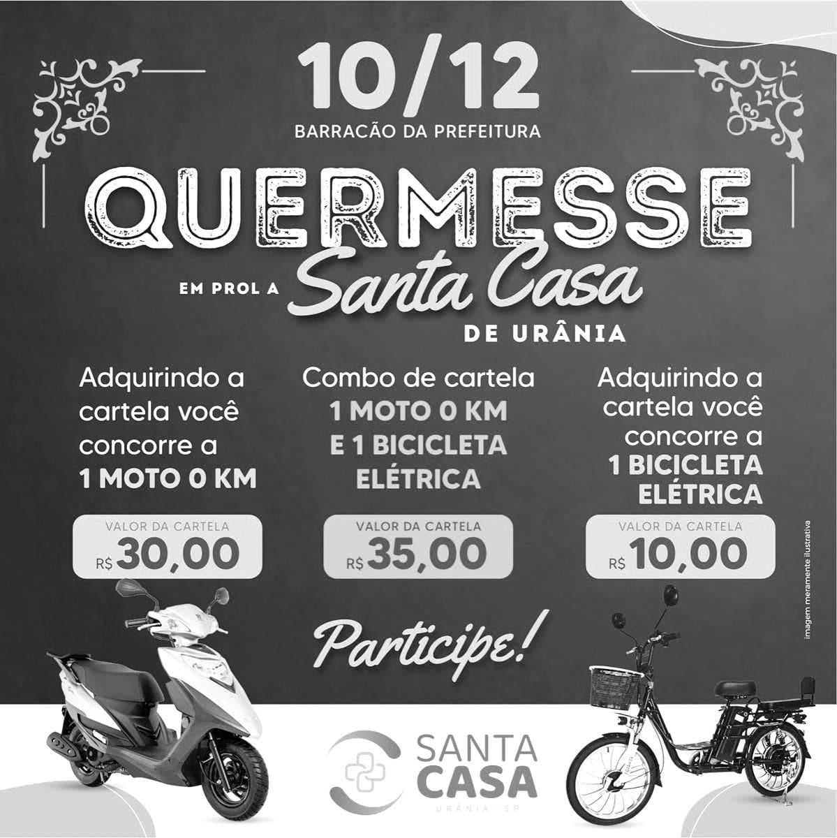 Quermesse em prol da Santa Casa de Urânia será realizada em dezembro