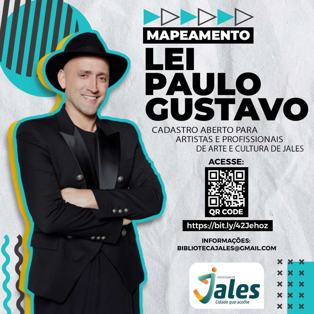 Prefeitura de Jales dá início ao levantamento de artistas, para a execução da Lei Paulo Gustavo