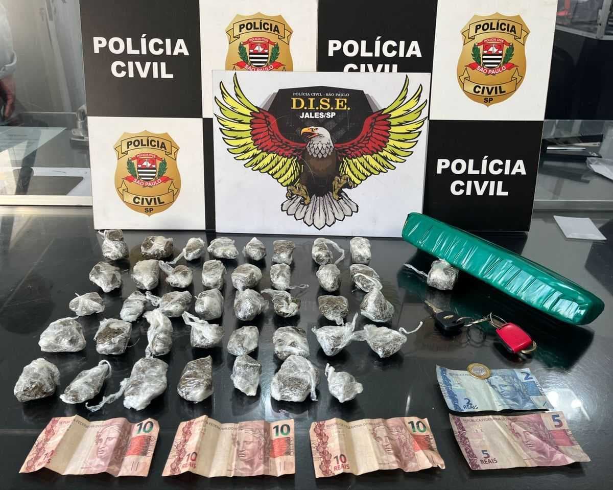 Em Jales, Polícia Civil prende dois traficantes em flagrante