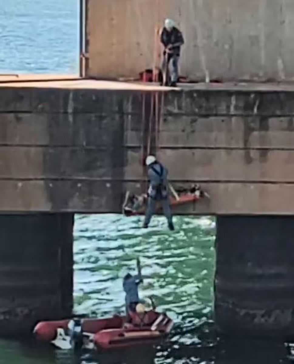 Pescador sofre fraturas nos pés ao cair de 5 metros de altura na Ponte Rodoferroviária