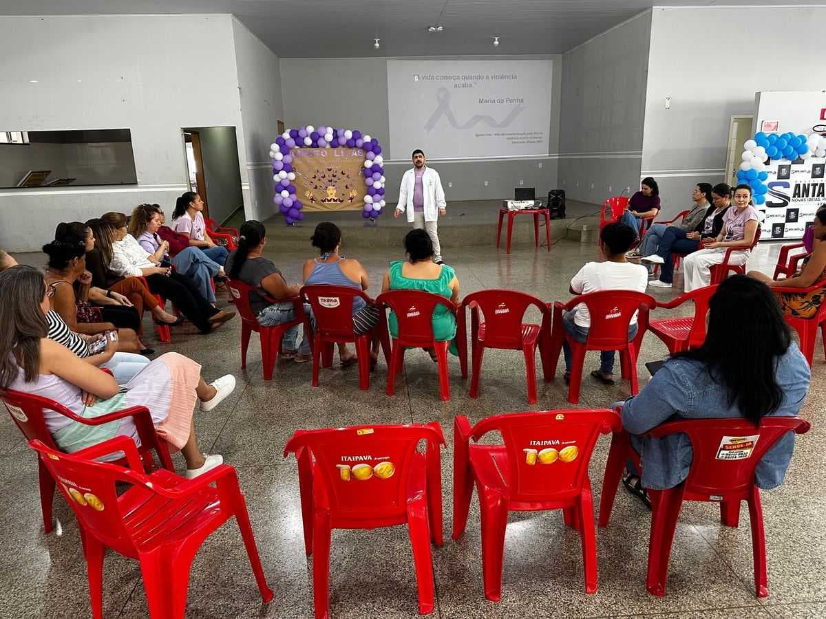 Prefeitura de Santa Salete realiza roda de conversa em conscientização ao Agosto Lilás