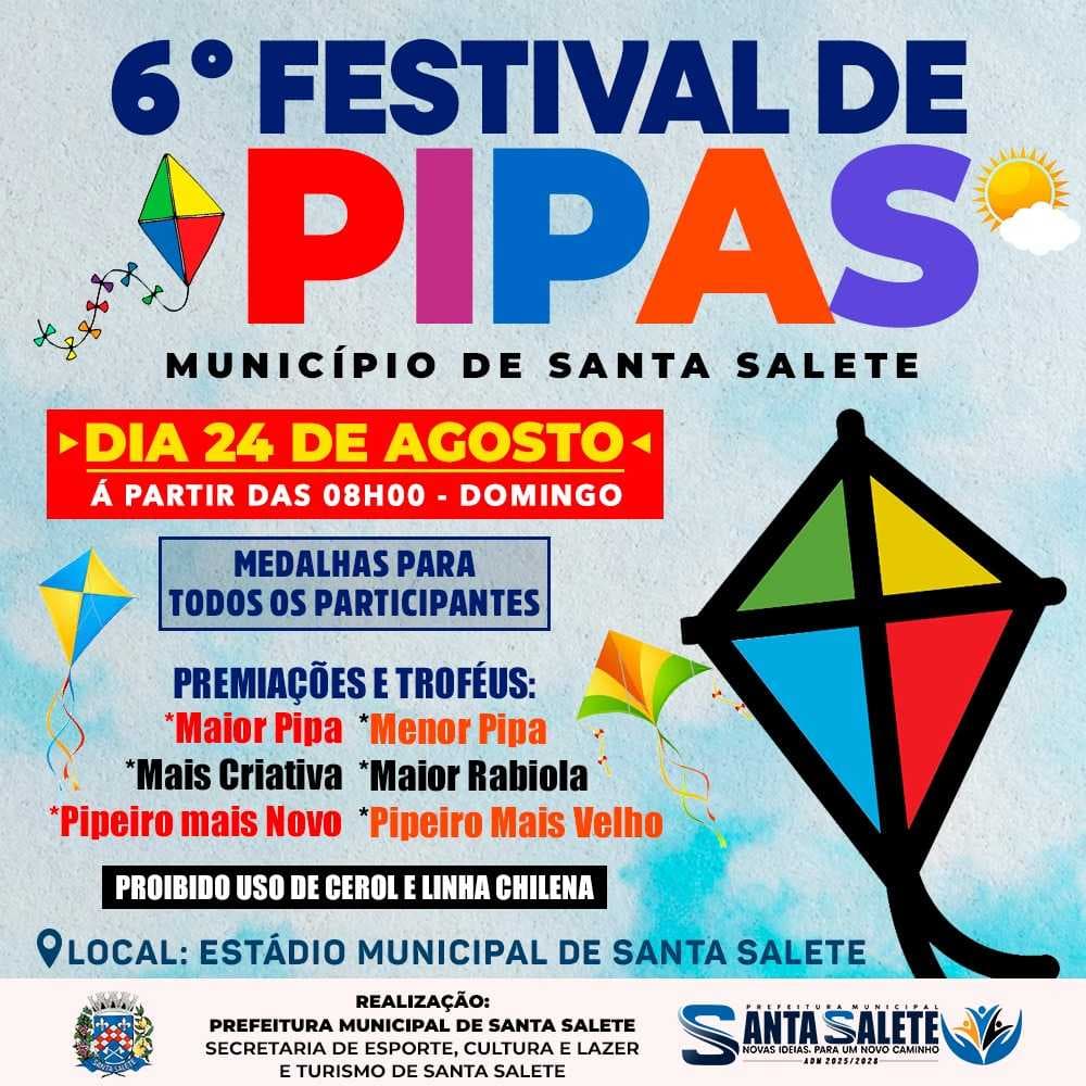 Vem aí a 6ª edição do Festival de Pipas de Santa Salete